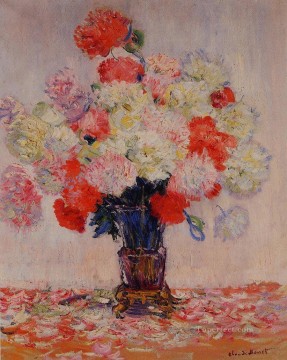  Flor Obras - Jarrón de peonías Claude Monet